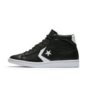 Converse Pro Leather Black White Mid Tops 5.5